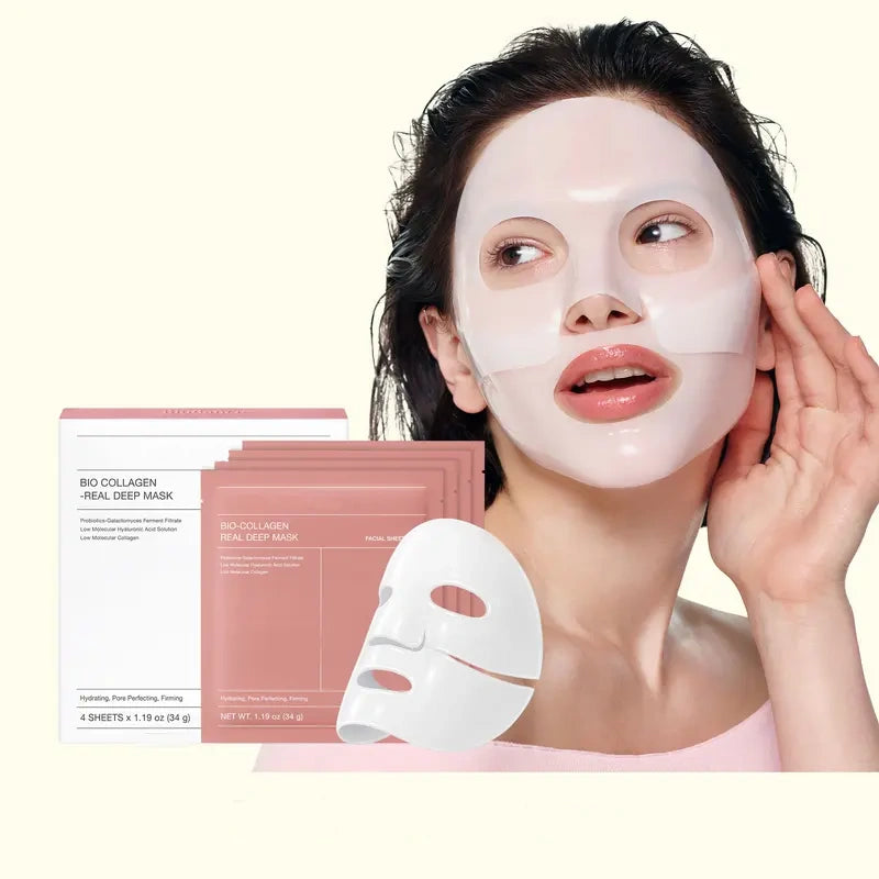 Collagen Hydrogel Sleeping Mask – Pore Tightening, Firming, Glow, Glass Skin (8 Sheets)