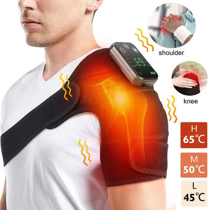 Electric Shoulder & Back Heating Vibration Massager – Pain Relief & Fascia Release for Neck, Shoulder, Back & Knee