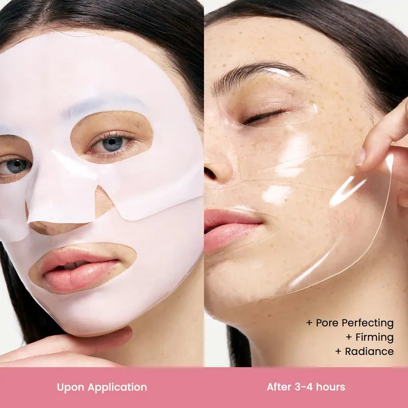 Collagen Hydrogel Sleeping Mask – Pore Tightening, Firming, Glow, Glass Skin (8 Sheets)