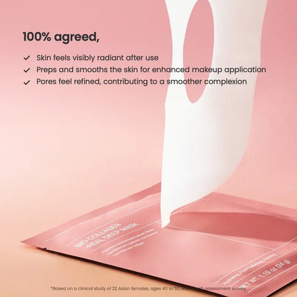 Collagen Hydrogel Sleeping Mask – Pore Tightening, Firming, Glow, Glass Skin (8 Sheets)