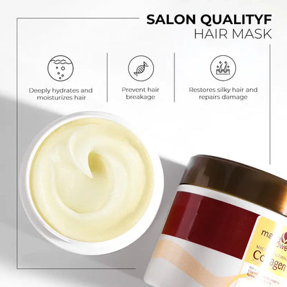 Maca Collagen Hair Repair Mask – Deep Conditioning Treatment for Dry & Damaged Hair(6.76 fl oz)