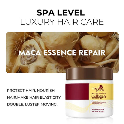 Maca Collagen Hair Repair Mask – Deep Conditioning Treatment for Dry & Damaged Hair(6.76 fl oz)
