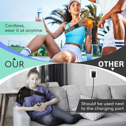 Electric Shoulder & Back Heating Vibration Massager – Pain Relief & Fascia Release for Neck, Shoulder, Back & Knee