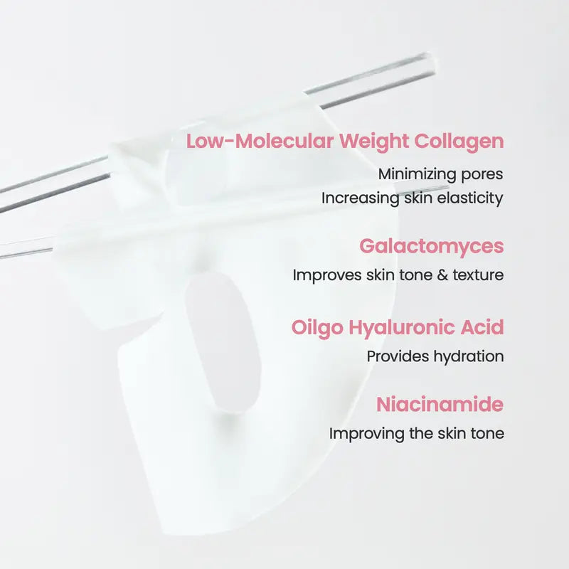 Collagen Hydrogel Sleeping Mask – Pore Tightening, Firming, Glow, Glass Skin (8 Sheets)