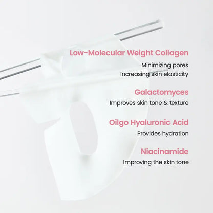 Collagen Hydrogel Sleeping Mask – Pore Tightening, Firming, Glow, Glass Skin (8 Sheets)