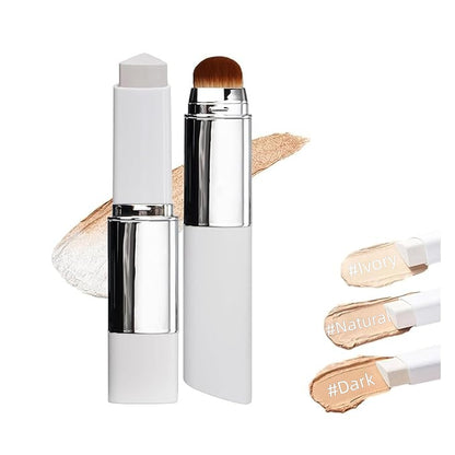Cover Cream Stick with Brush – 2-in-1 Foundation & Concealer, Smooth Balm-to-Cream Finish