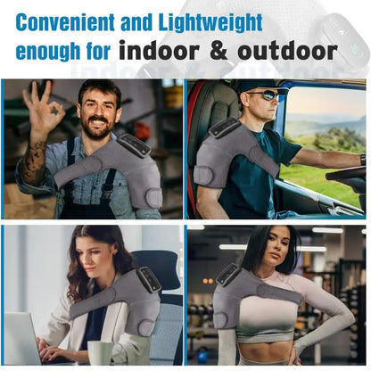 Electric Shoulder & Back Heating Vibration Massager – Pain Relief & Fascia Release for Neck, Shoulder, Back & Knee